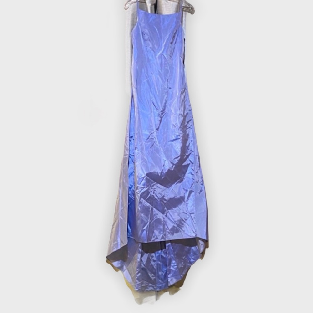 Georgette Formal Maxi Backless Gown Dress Blue